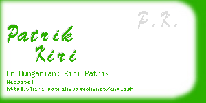 patrik kiri business card